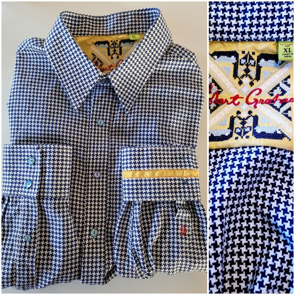 Robert Graham HoundsTooth Tailored Fit Dress Shirt - Picture 4 of 4